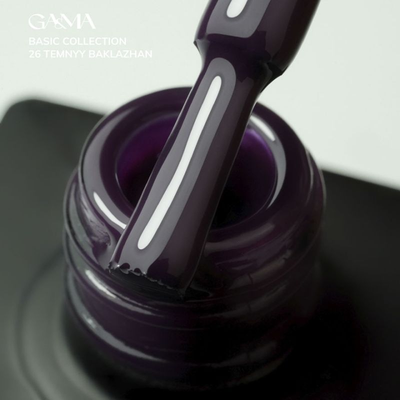 GA&MA Gel polish Basic collection 026 temnyy baklazhan, 10 ml