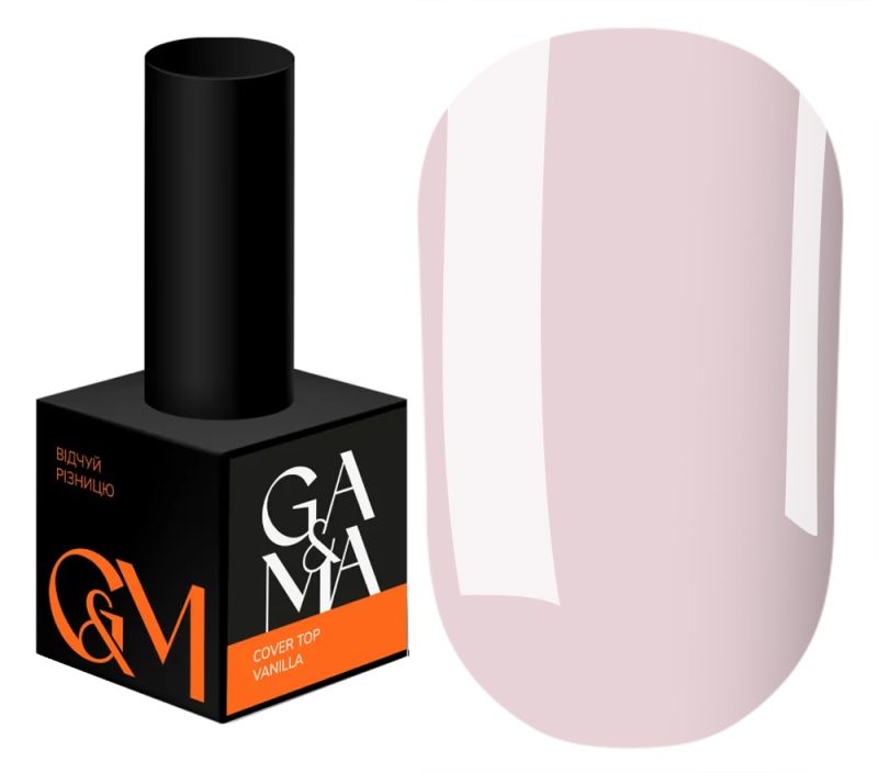 GA&MA Top for gel polish camouflage Cover top Vanilla, 10 ml