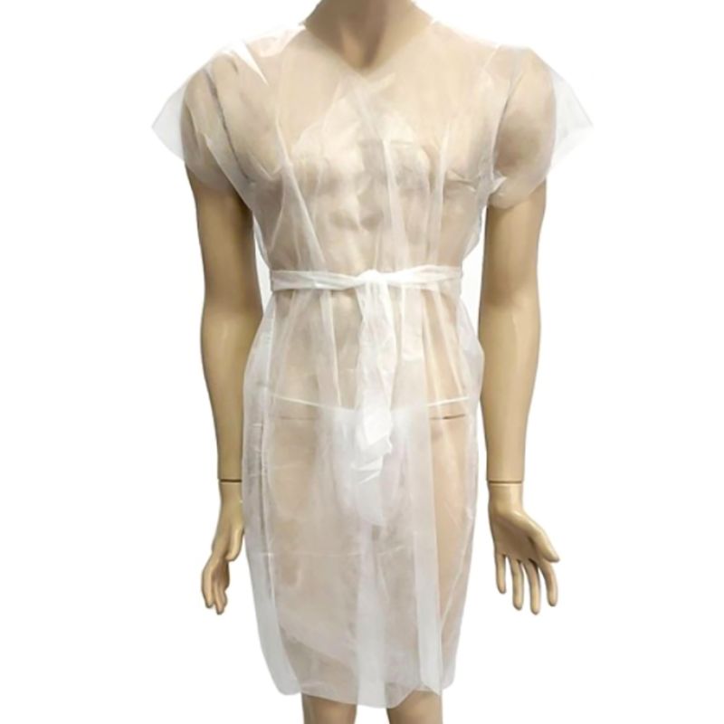 TIMPA Spunbond disposable kimono robe, white (size M)