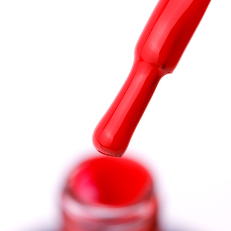 Гель-лак NUB 244 Scarlet (яркий красный, эмаль), 8 мл