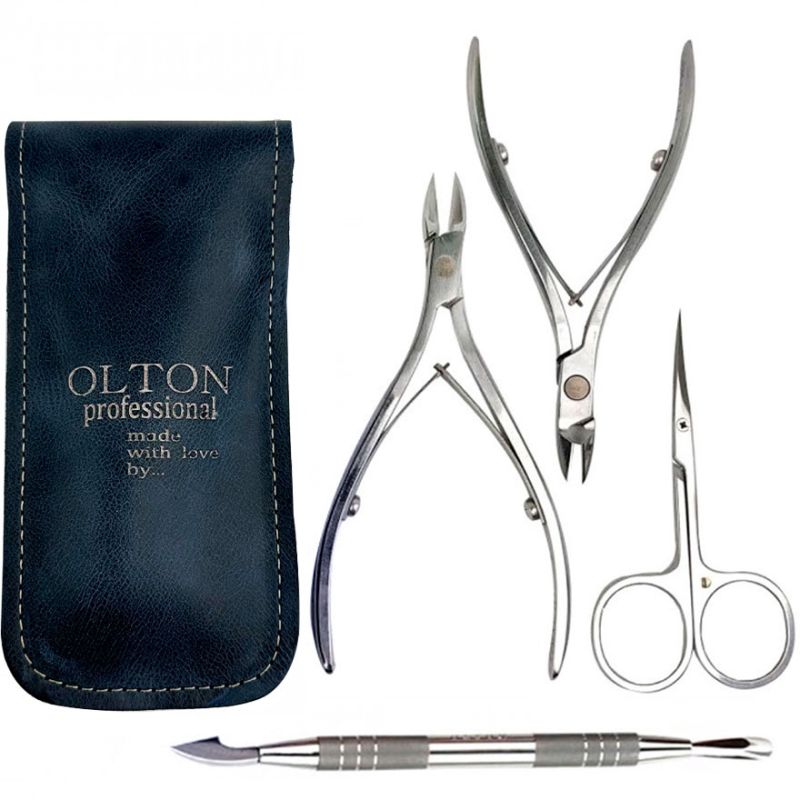 OLTON manicure set dark blue for 4 units