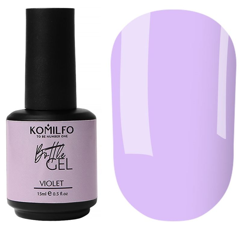 Komilfo Bottle Gel Violet with a brush, 15 ml