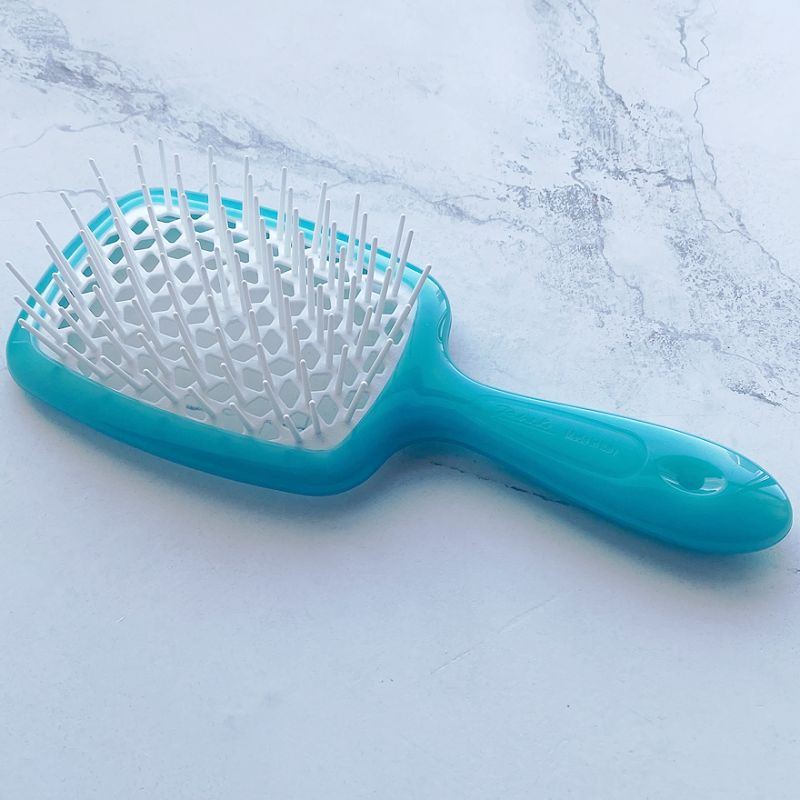 Janeke Superbrush Blue & White Hairbrush