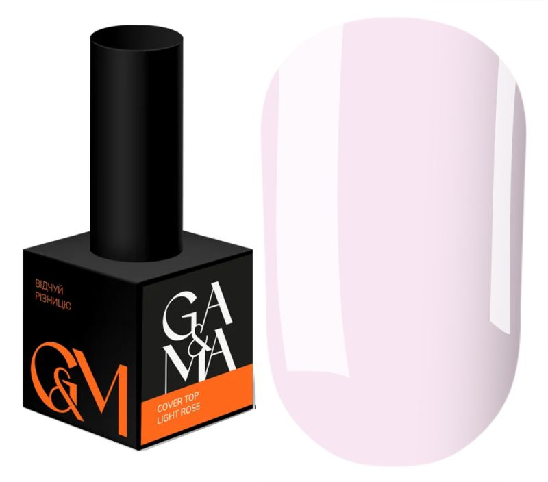 GA&MA Top for gel polish camouflage Cover top Light rose, 10 ml