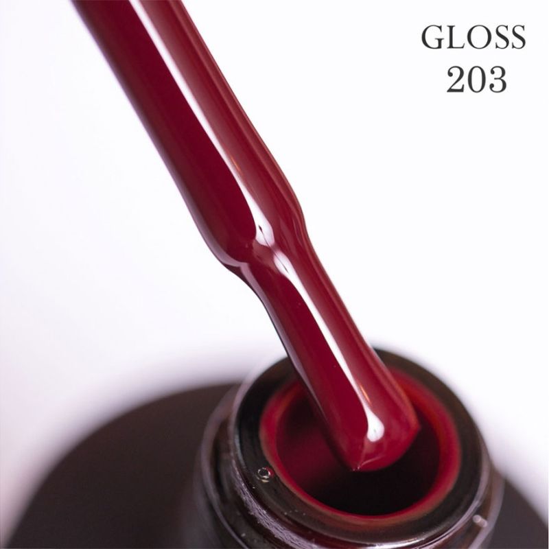 Гель-лак GLOSS 203 (бордовый), 11 мл