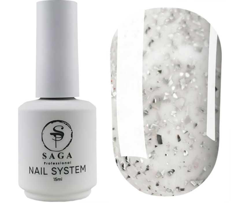 SAGA professional LEAF BASE 02 (milk with gold leaf), 15 ml