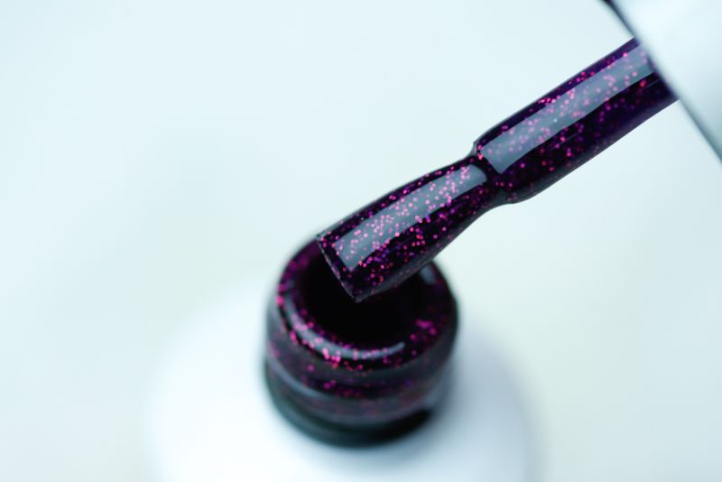 Gel polish Atica Full of Stars GPM115 (purple, glitter), 7.5 ml