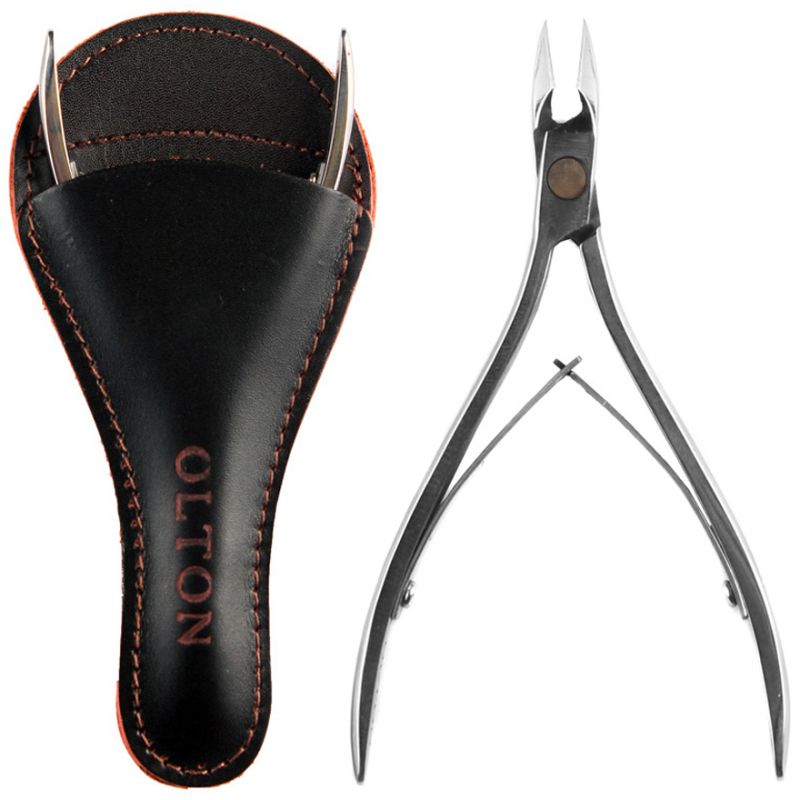 OLTON professional nippers (cuticle nippers) 1-S "low heel", 10-12 mm