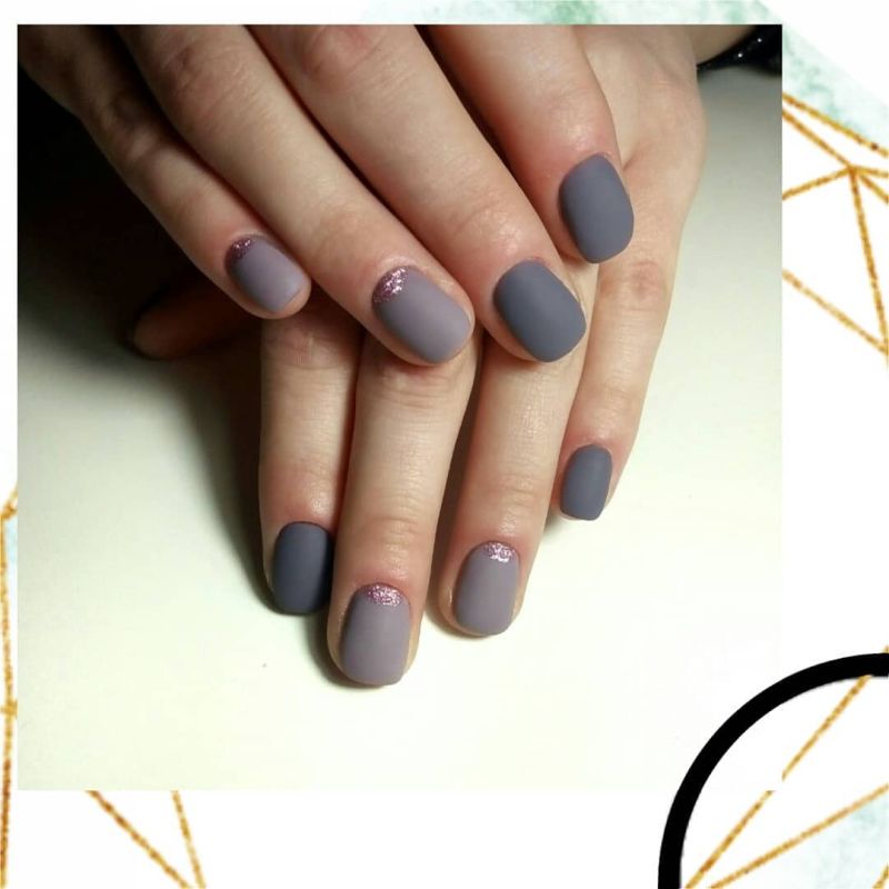 Kira Nails gel-varnish No. 160 (gray-blue, enamel), 6 ml