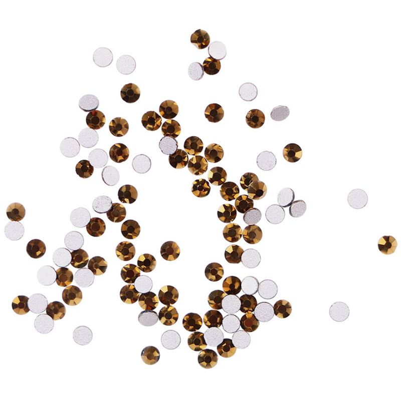 Komilfo стразы (100 шт. в упаковке), Gold, размер 4