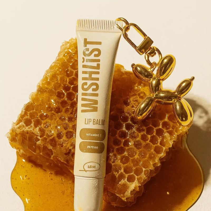WISHLIST Бальзам-блиск для губ Lip Gloss Balm - Blessed Honey + Іграшка-брелок, 10 мл