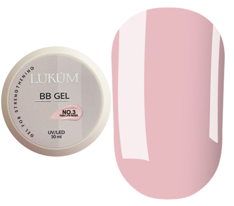 Lukum Гель для ногтей BB Crem Gel №03 Lys rose, 30 мл