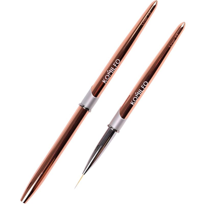 Komilfo Double Gel flat 4 (Nylon) / Liner 5 (Nylon) brush