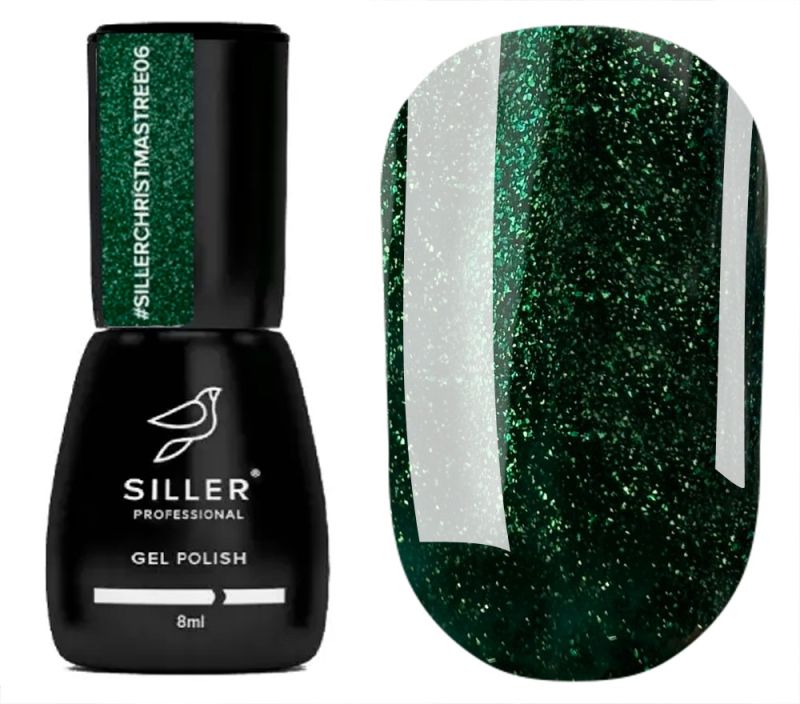 Siller gel varnish No. 037 (warm red, enamel), 8 ml