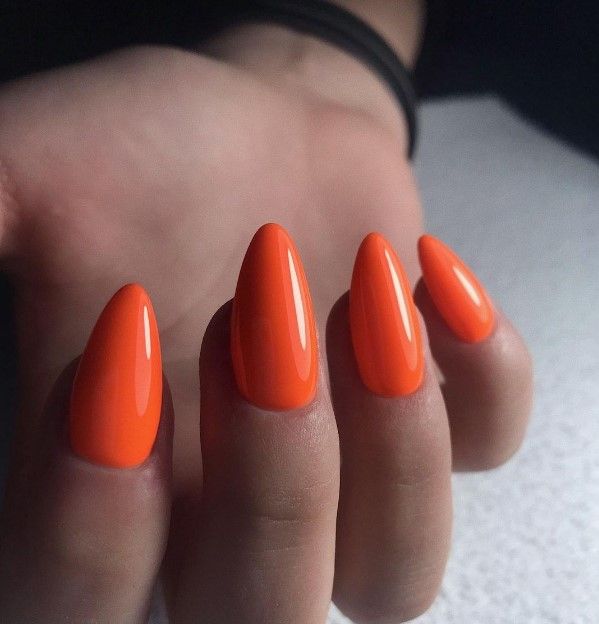 Gel varnish MOON FULL Neon color Gel polish No. 705 (orange, neon), 8 ml