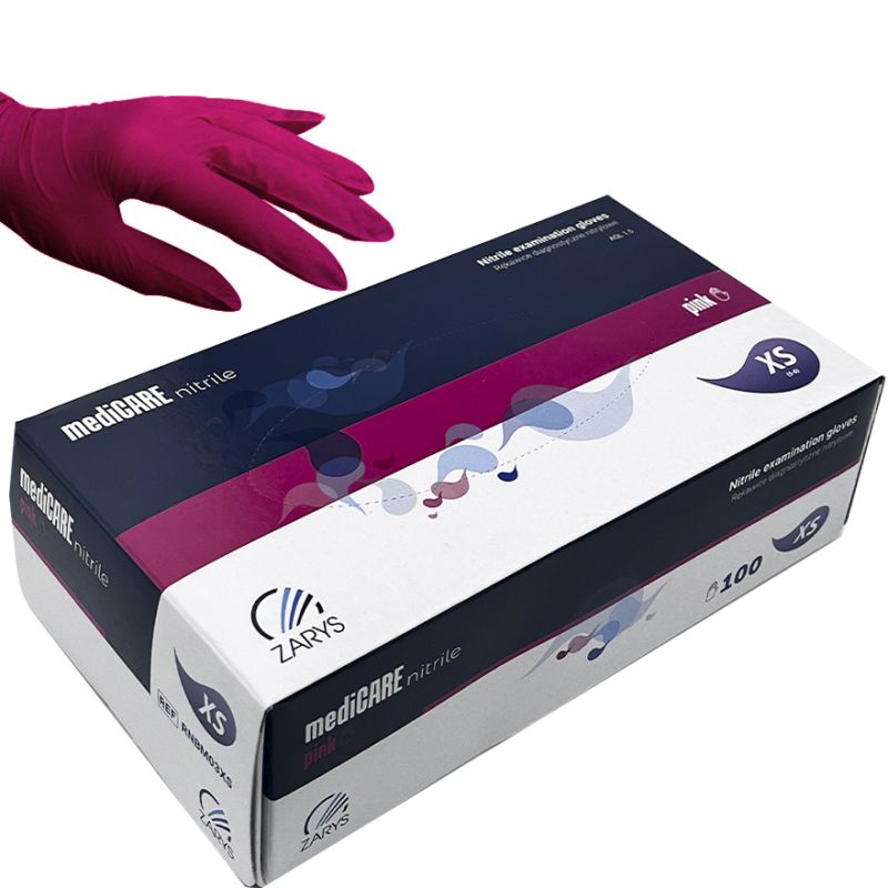 CARE Pink Nitrile gloves 100 pieces per pack, size XS buy in Kiev