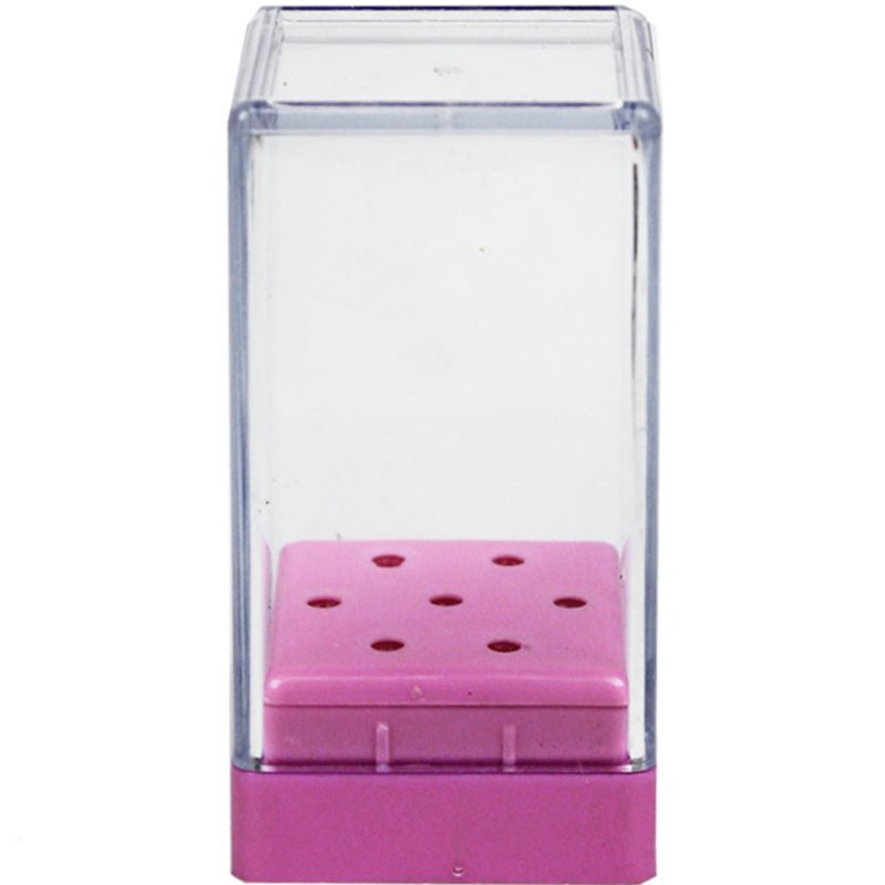 Box for cutters with a lid for 7 pcs, pink