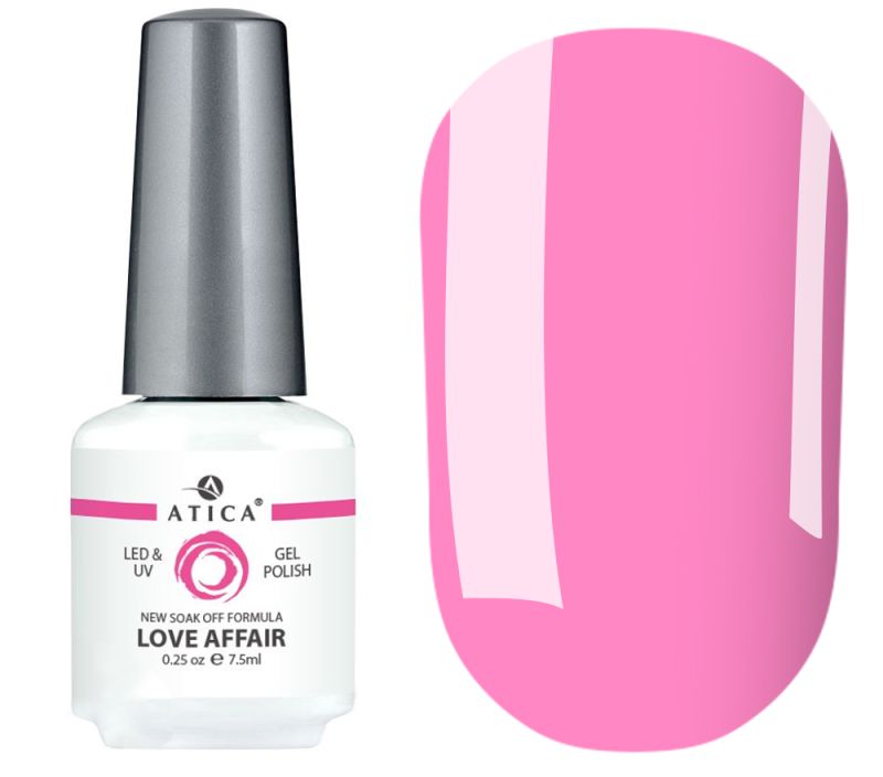 Gel Polish Atica GPM 253 Love Affair (bright pink, enamel), 7.5 ml