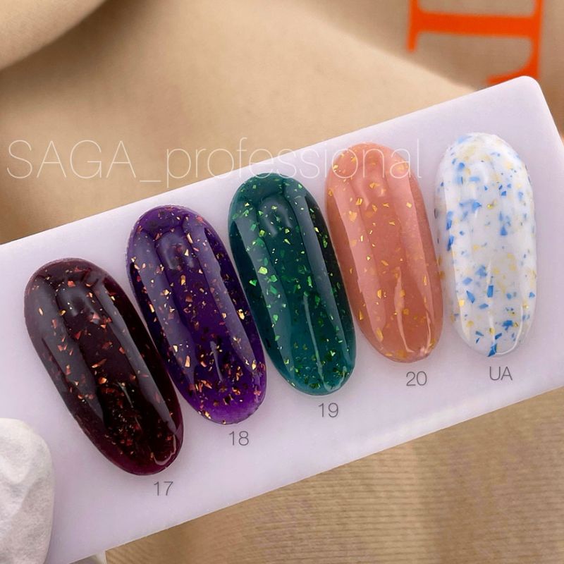 SAGA professional LEAF BASE 18, (purple with golden tint), 9 ml
