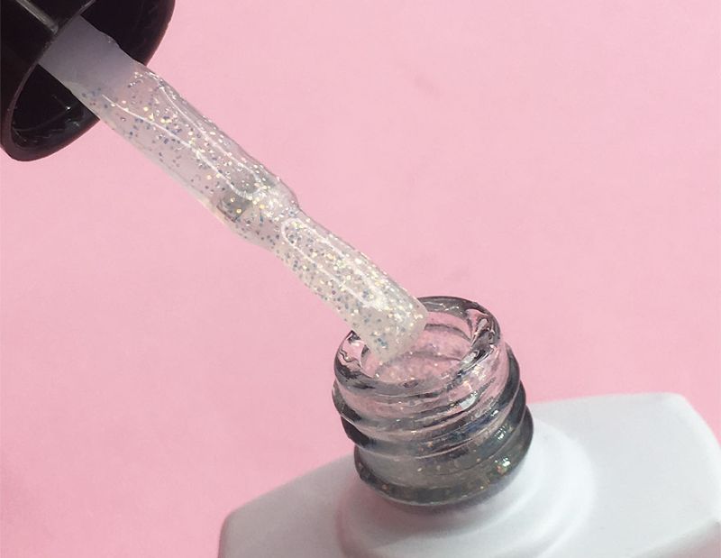 Molekula gel varnish No. 162 Opal Saturn (transparent with golden-blue sparkles), 11 ml