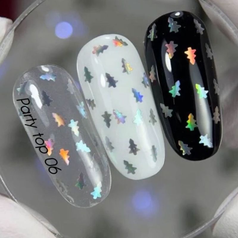 Nails Of The Day Nail top Party top No. 02 (transparent with fine shimmer), 10 ml