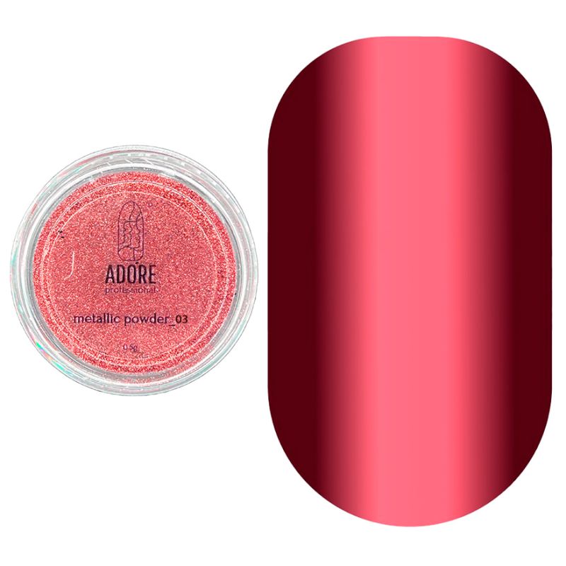 ADORE Хромированная пудра для ногтей Metallic Powder №03, 0,5г
