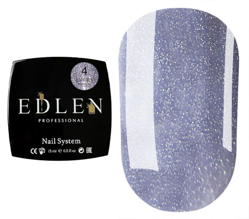 Edlen Гель для ногтей Builder gel Flash 04 (серый, светоотражающий), 15 мл