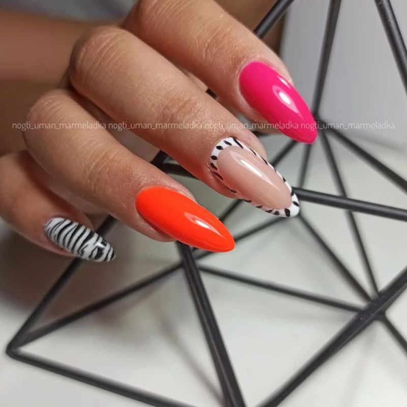 Gel polish Molekula №094 (red-orange, neon), 6 ml
