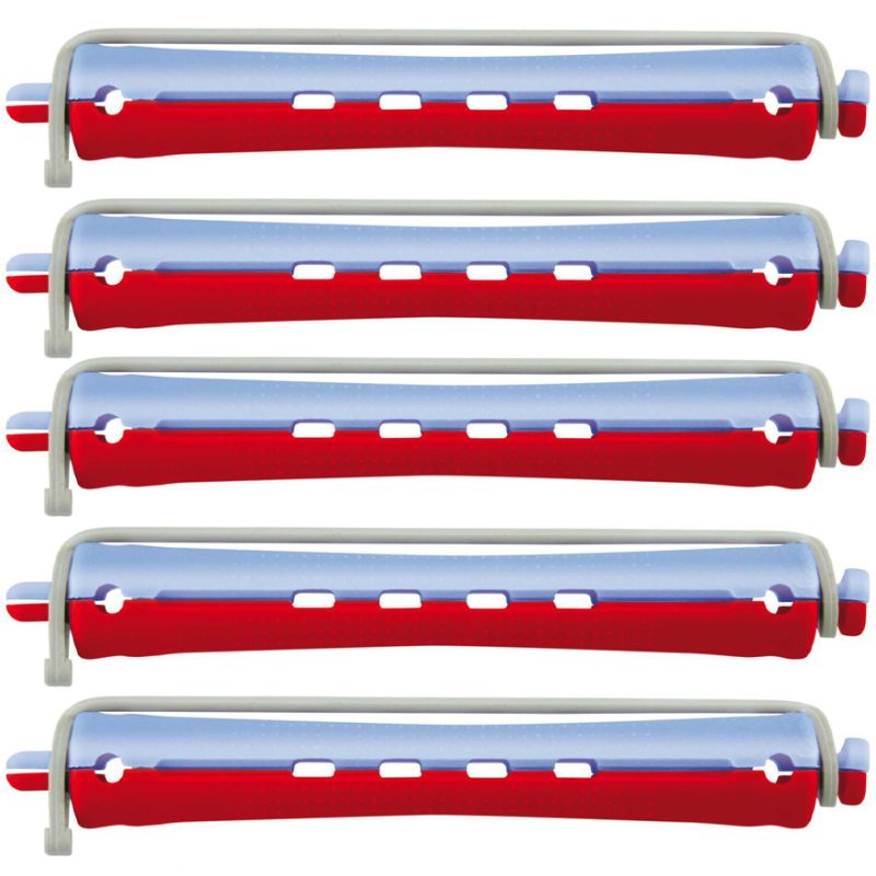 Comair Cold curlers, long, 2-color, with rubber band (pack of 12 pcs.), d 11mm