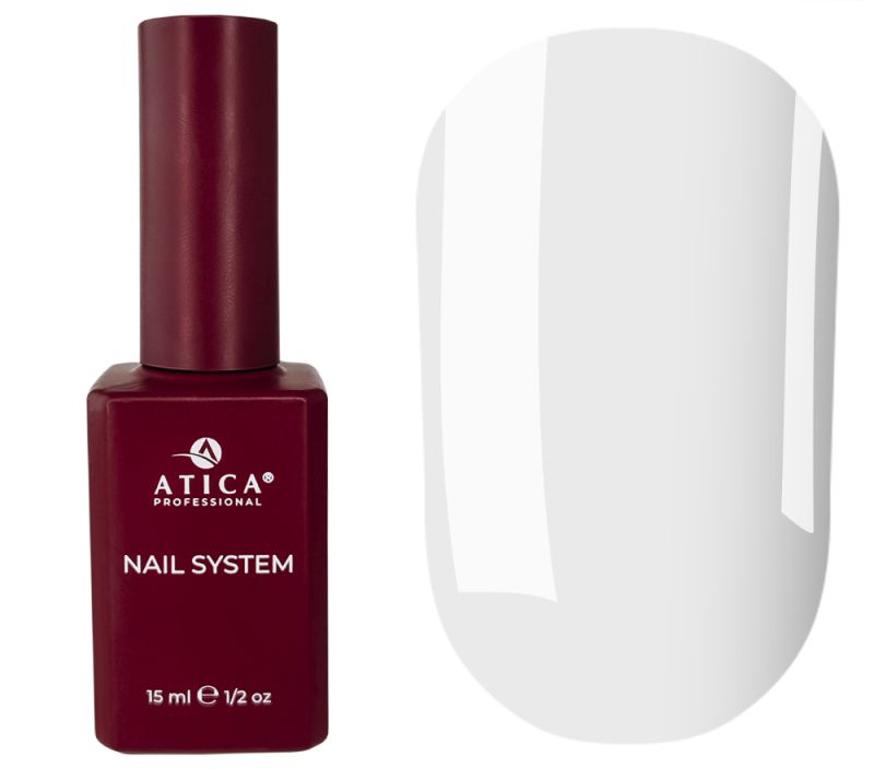 Atica rubber camouflage base for Milky gel polish (milk), 15 ml