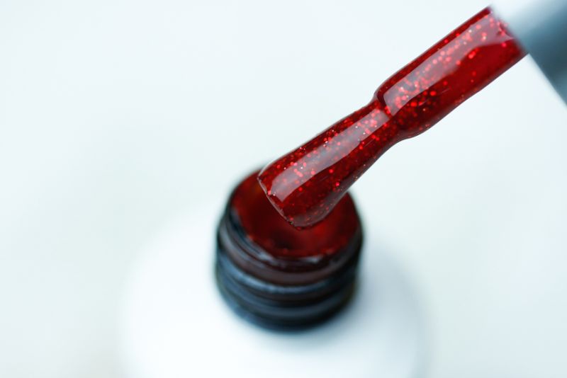 Gel polish Atica Hollywood GPM14 (red, glitter), 7.5 ml