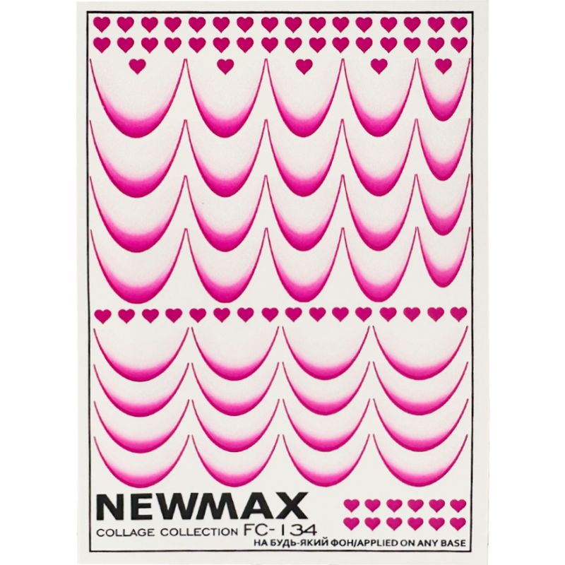 NewMax Slider design FC-134 (for jacket with hearts, dark pink)