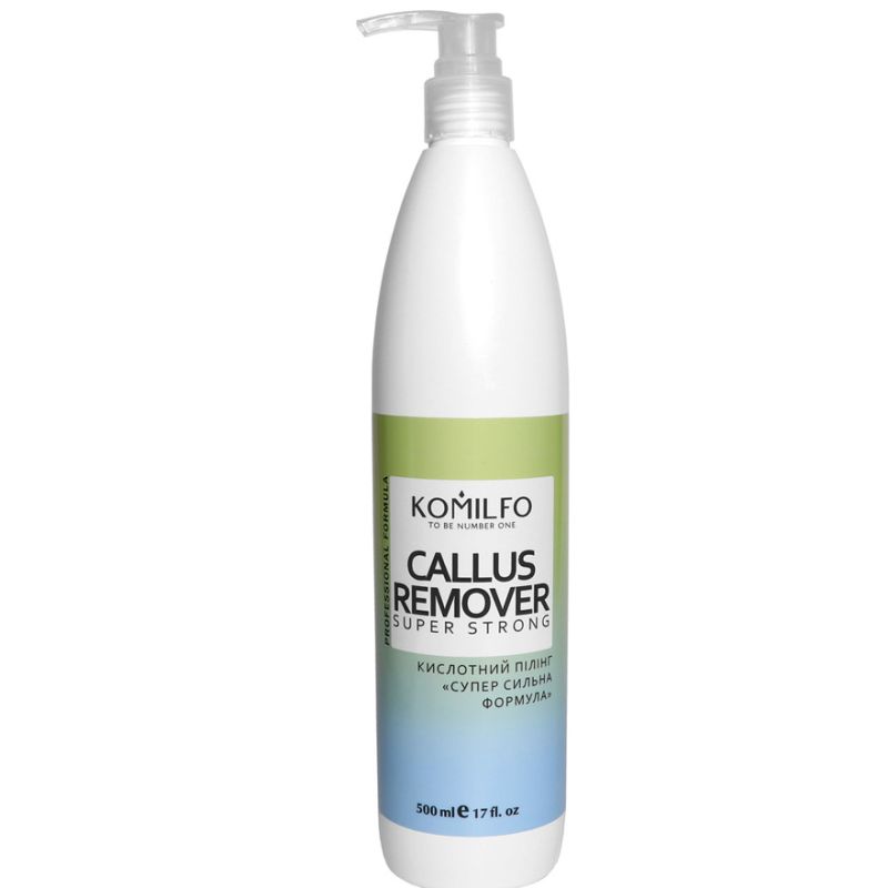 Komilfo Callus Remover «Super Strong Formula» - кислотный пилинг для педикюра, 500 мл