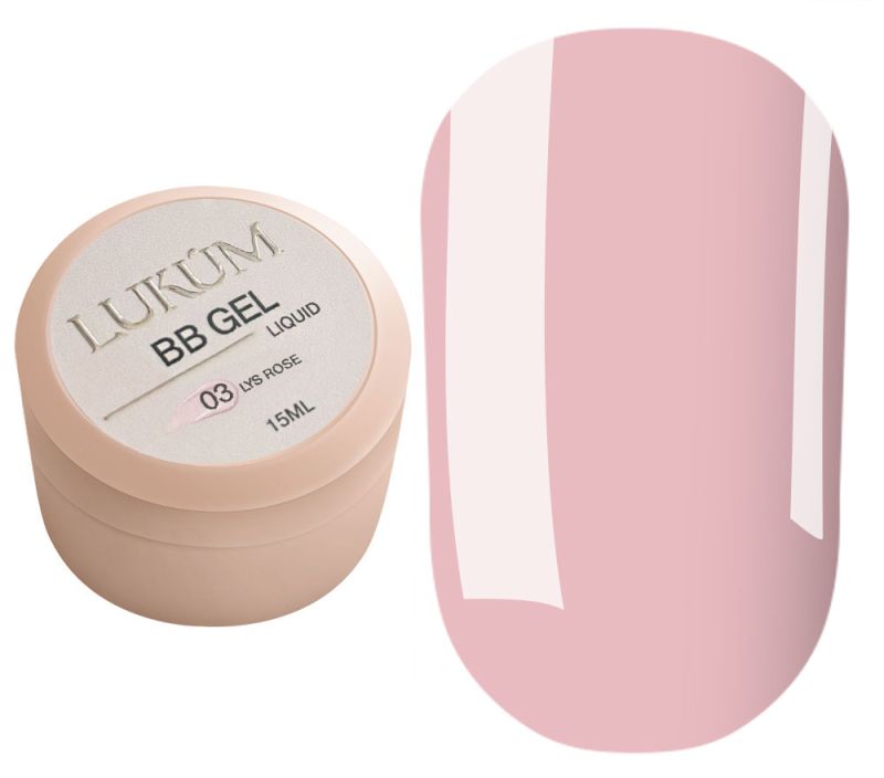 Lukum Гель для нігтів BB Crem Gel №03 Lys rose, 15 мл