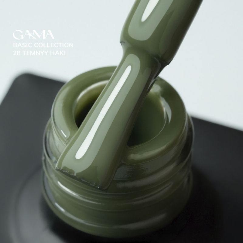 GA&MA Gel polish Basic collection 028 dark haki, 10 ml