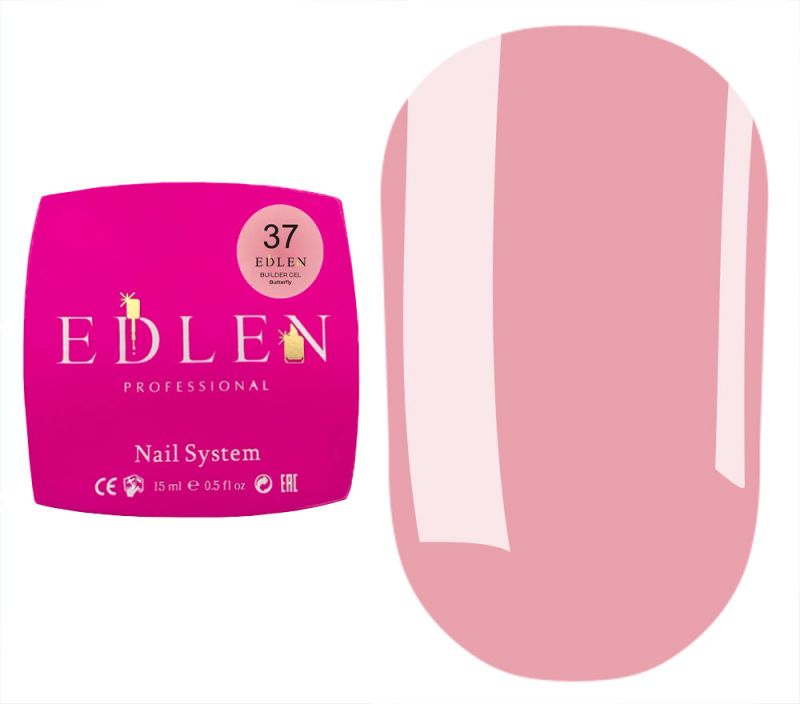 Edlen Гель для ногтей Builder gel Butterfly №37, 15 мл
