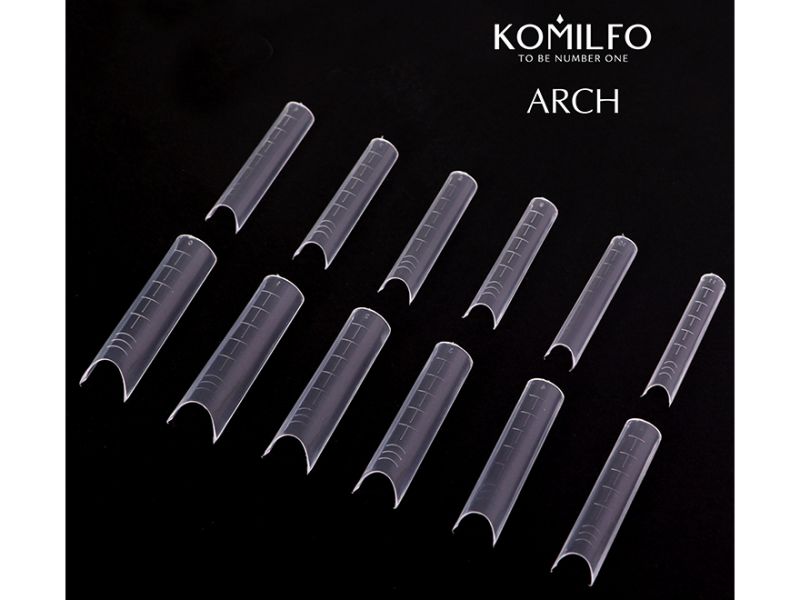 Komilfo Top Nail Forms, Arch - Верхні форми для нарощування, арочні, 120 шт