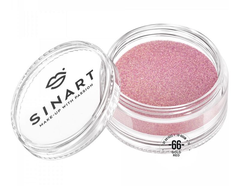 Pigment for eyelids SINART, Gold Red No. 66 (golden pink), 1 g