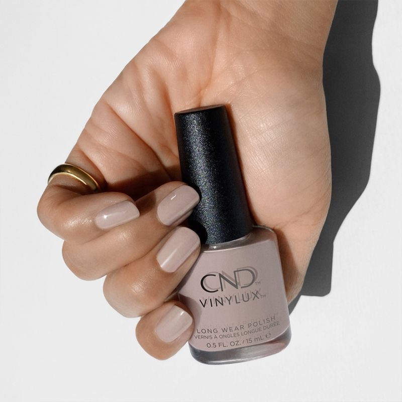 Varnish CND Vinylux - Change Sparker (375) (gray-beige, enamel), 15 ml