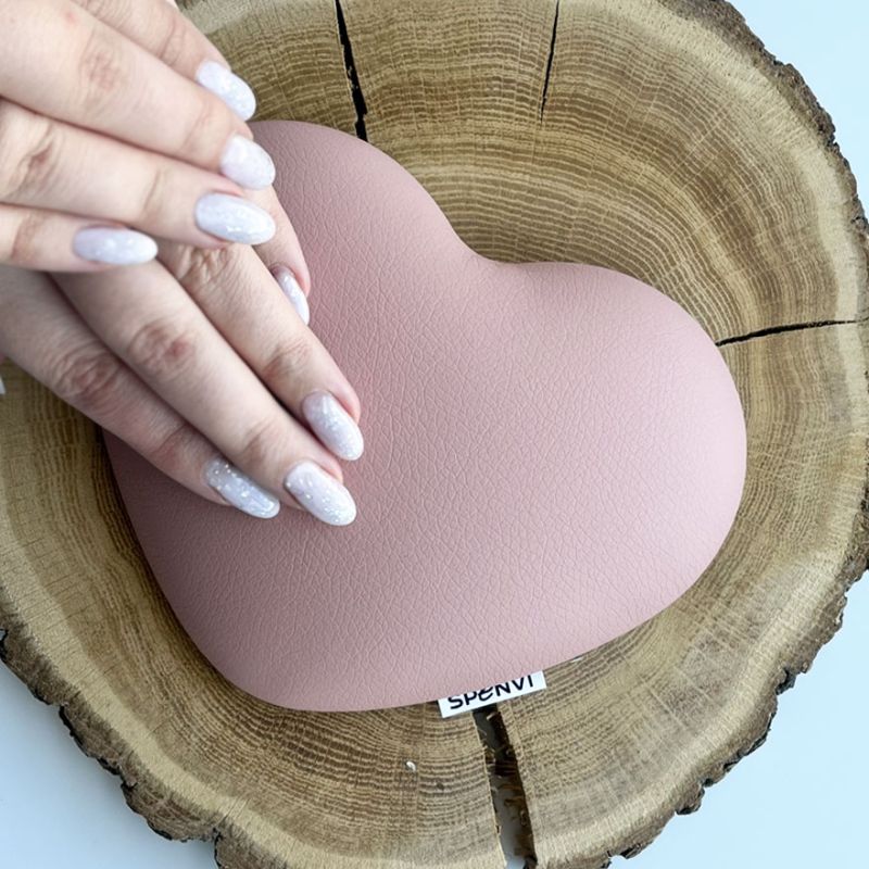 SPENVI Подушка під лікоть для манікюру Heart Light pink