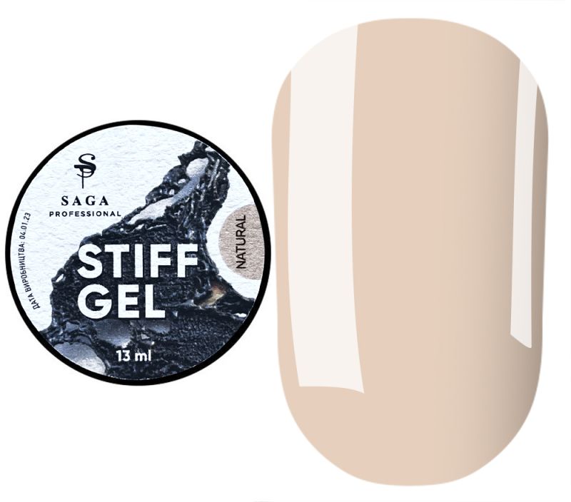 SAGA professional STIFF Gel гель-желе Natural (бежевый), 13 мл