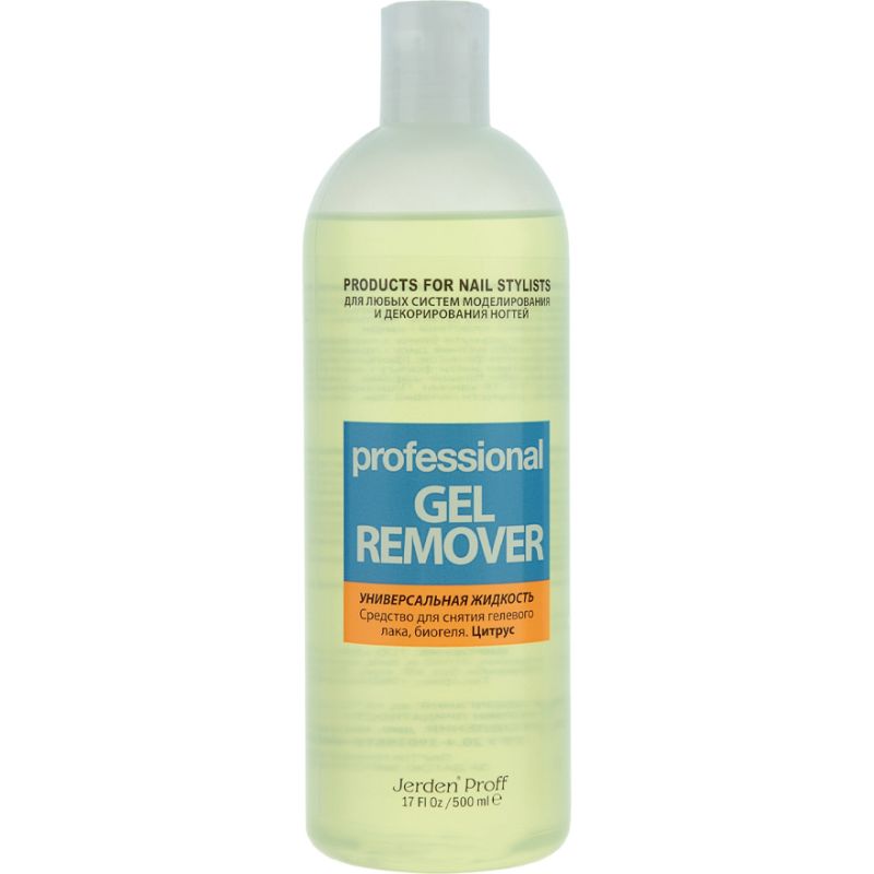 Jerden Proff Gel Remover emulsion for removing gel polish and biogel, Citrus, 500 ml