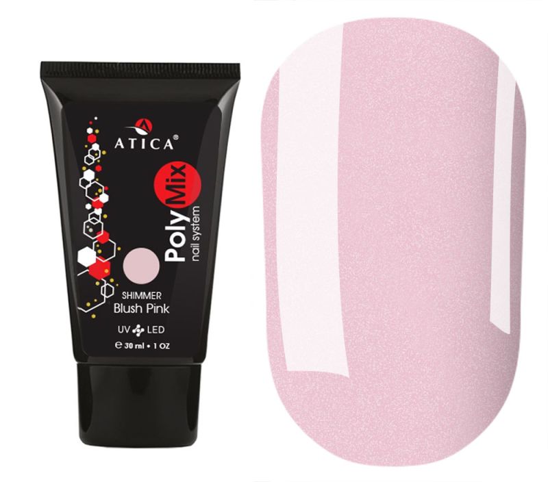 Atica Полигель Polymix Blush Pink Shimmer, 30 г