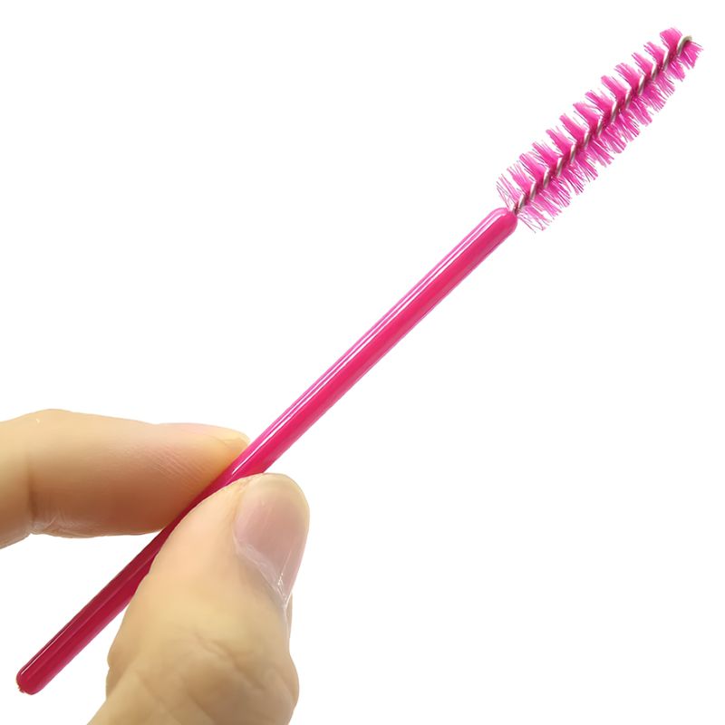 Eyelash brush, nylon, crimson (50 pcs/pack)