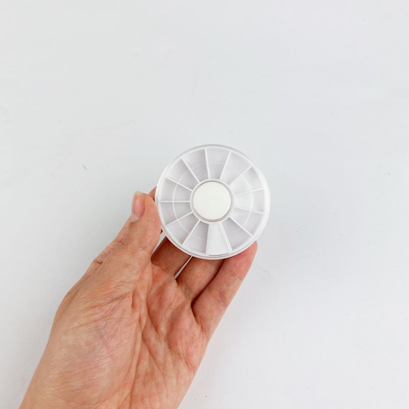 Carousel container for stones, 12 cells (white)