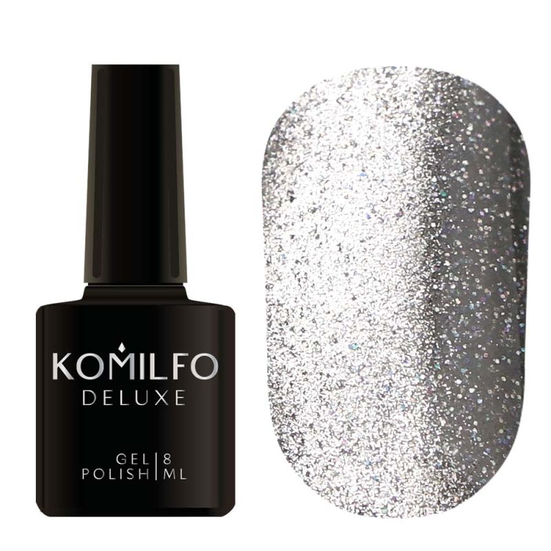 Gel Polish Komilfo Fairytale Cat Eye 001 (silver, magnetic, reflective), 8 ml