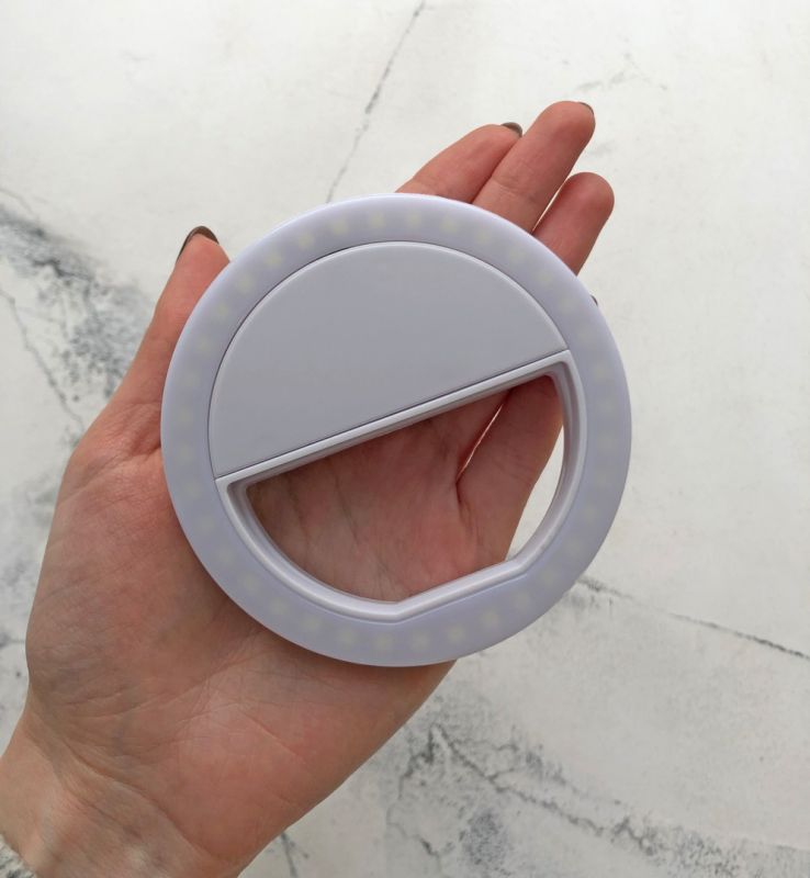 Selfie Ring Light - LED ring for photos, white