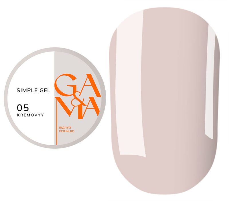 GA&MA Gel sample Simple gel 005 Kremovyy, 30 ml