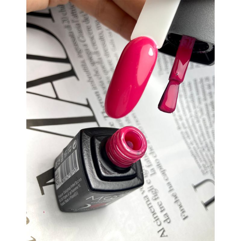 Гель-лак MOON FULL color Gel polish №132 (рожева фуксія, емаль), 8 мл