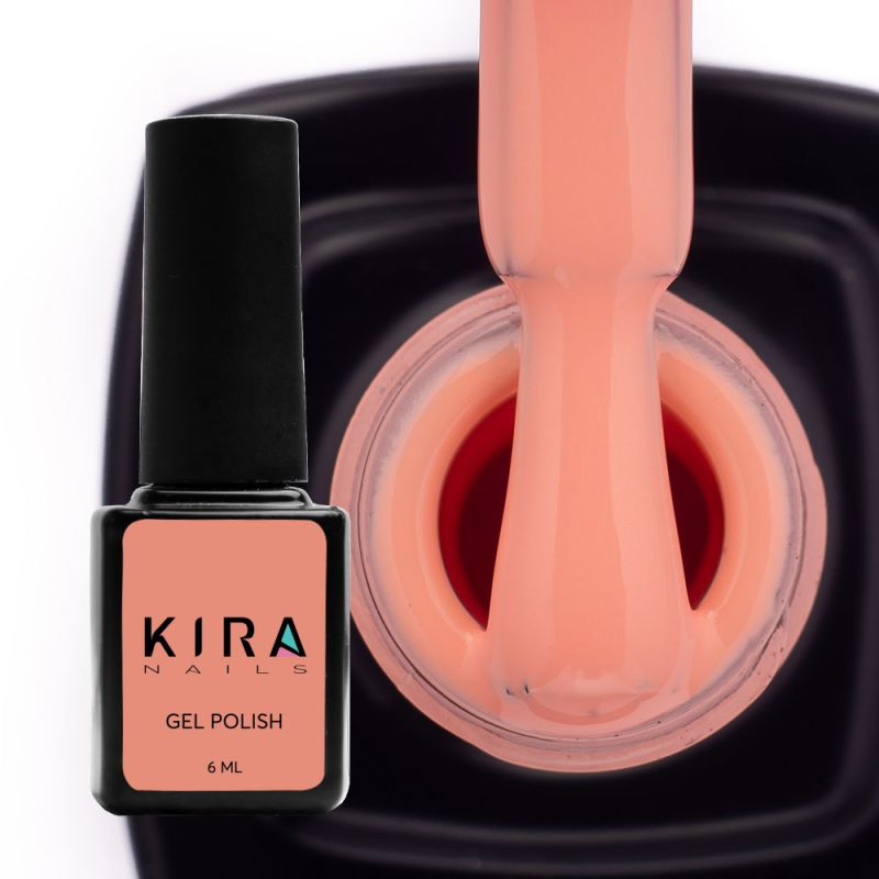 Kira Nails gel-varnish No. 108 (peach, enamel), 6 ml